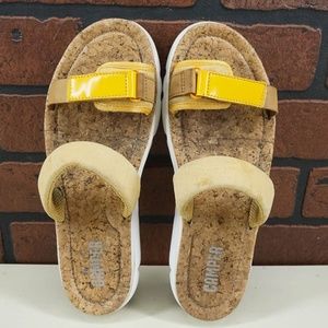 CAMPER Oruga Two Strap Slide Sandal Amarillo